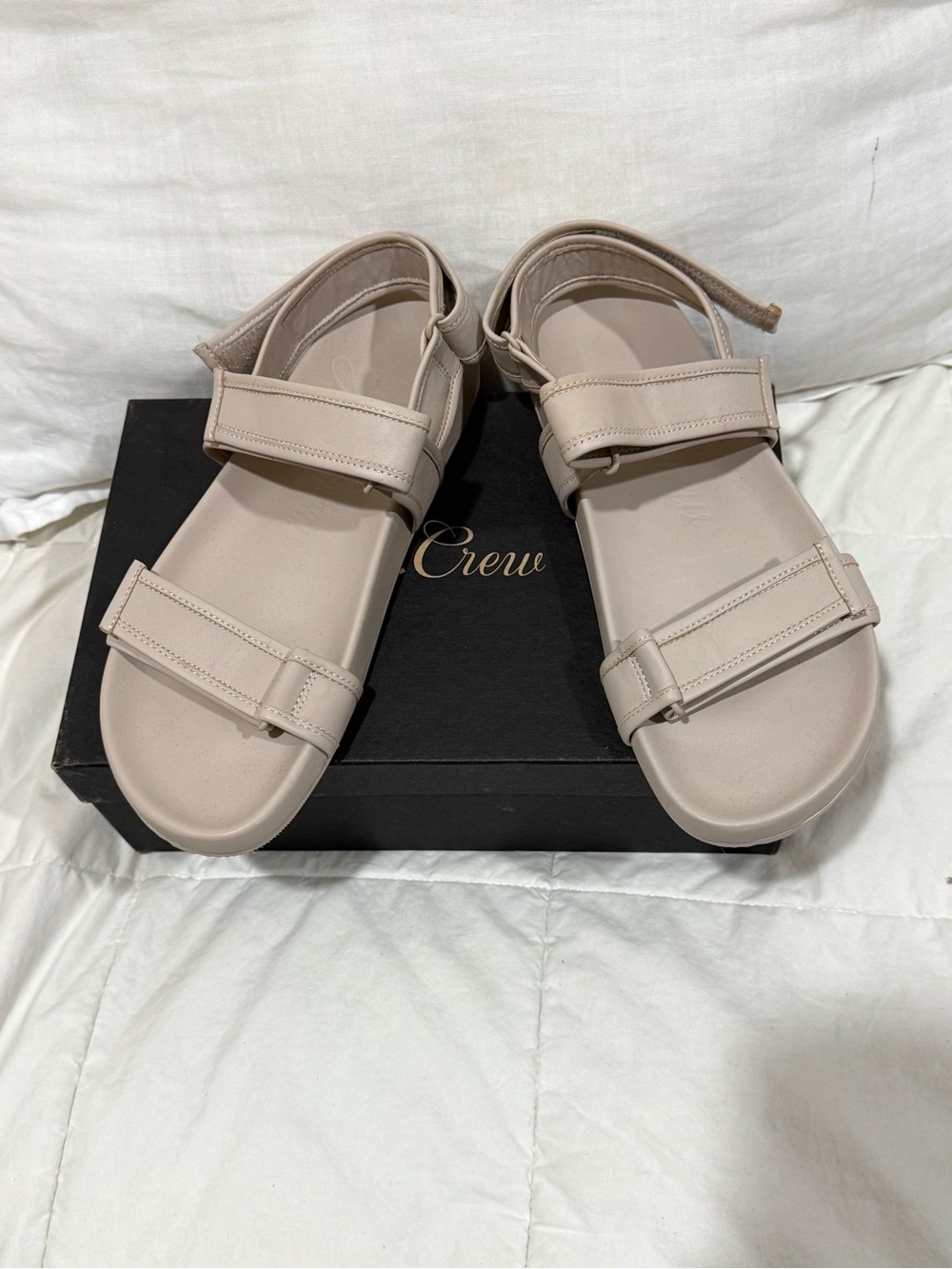 J.Crew NWOT sporty leather straps sandals, super soft size 9